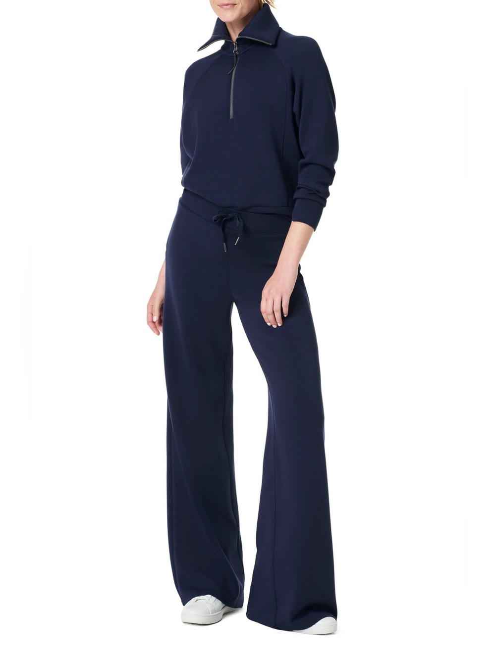NWT Spanx Air essentials Half zip sweatshirt navy size small